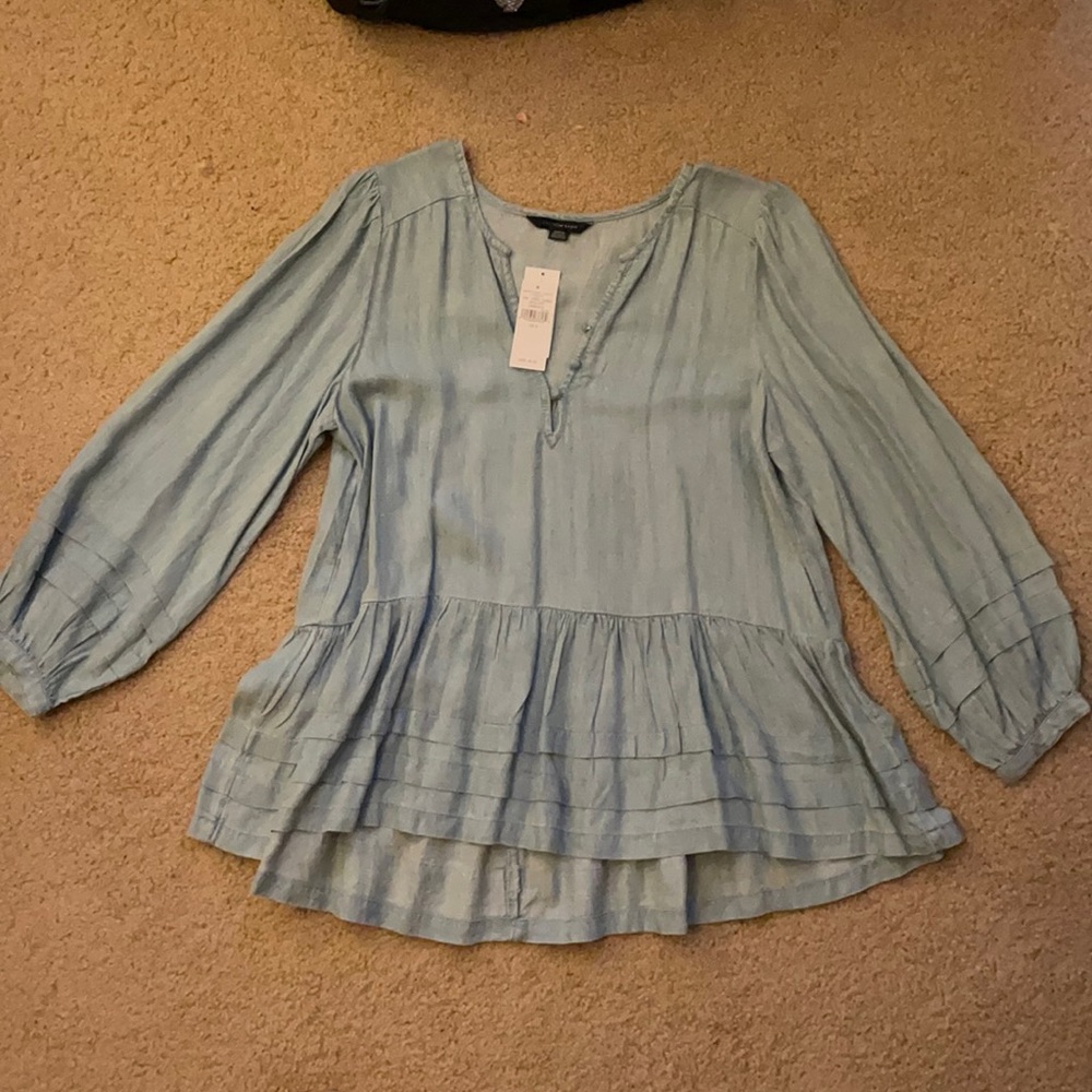 American Eagle Flowy Chambray Top